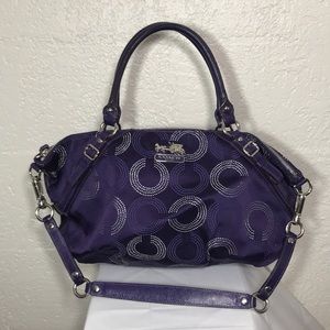UNIQUE Coach Madison Dotted Op Art Satchel Handbag
